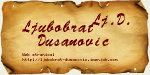 Ljubobrat Dušanović vizit kartica
